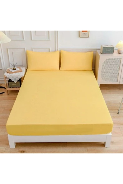 Çift Kişilik Lastikli Kumaş Çarşaf + 2 Yastık Kılıfı 140 x 200 ürün görseli 1