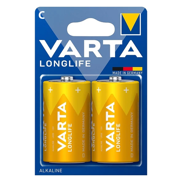 Varta Longlife Power Alkalin Orta Boy C Pil (2'li Paket) ürün görseli 1