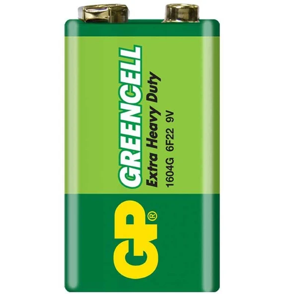 GP 1604G-B Greencell 9 Volt Pil (10'lu Paket) - Resim 2