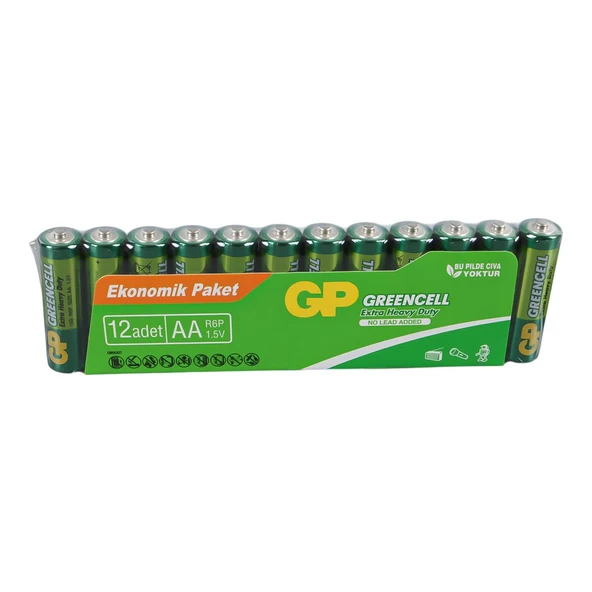 Gp Greencell 15G-2VS12 AA Kalem Pil (12'li Paket) ürün görseli 1