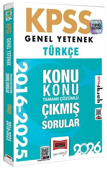 Yargı 2026 KPSS Türkçe Çıkmış Sorular 2016-2025 Konu Konu Çözümlü Yargı Yayınları ürün görseli 1