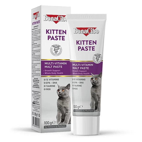 BonaCibo Kitten Paste Yavru ve Emziren Kediler için Multivitamin 100 Gr ürün görseli 1
