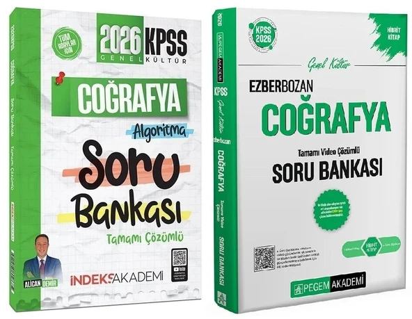 Pegem + İndeks 2026 KPSS Coğrafya Ezberbozan Soru Bankası 2 li Set Pegem + İndeks Akademi Yayınları ürün görseli 1