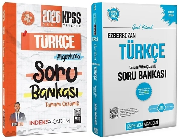Pegem + İndeks 2026 KPSS Türkçe Ezberbozan Soru Bankası 2 li Set - Berk Ekici Pegem + İndeks Akademi Yayınları ürün görseli 1