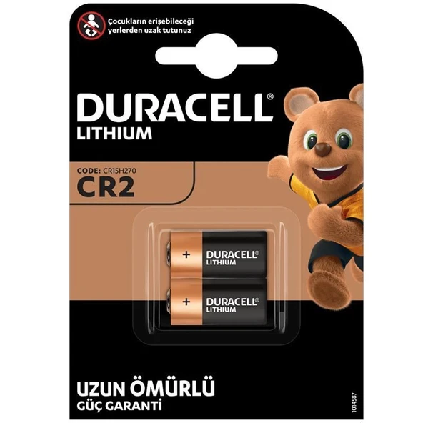 Duracell CR2 3 Volt Lityum Pil (2'li Paket) ürün görseli 1