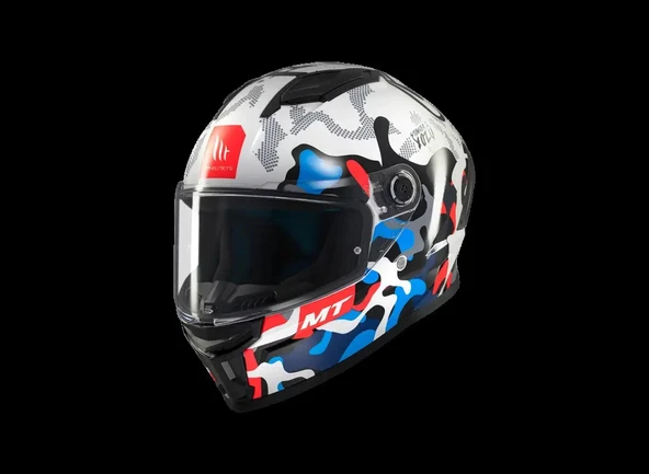 KASK MT STINGER YOZU A7 PARLAK MAVİ/BEYAZ ürün görseli 1