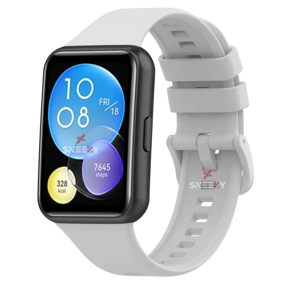 Huawei Watch Fit 2 Uyumlu PureLux Tam Uyumlu Silikon Kordon  Beyaz ürün görseli 1