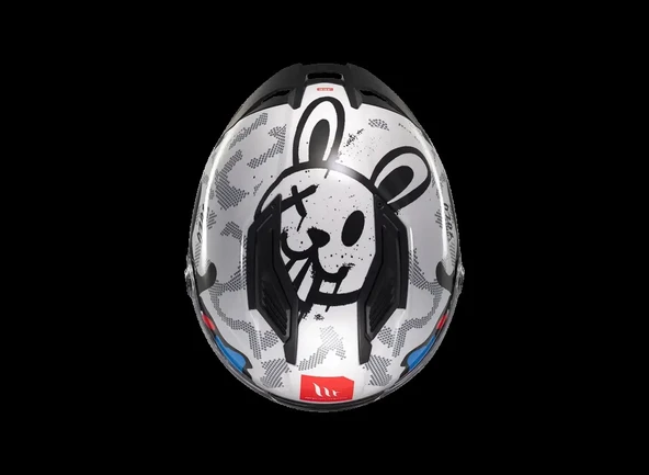 KASK MT STINGER YOZU A7 PARLAK MAVİ/BEYAZ - Resim 3