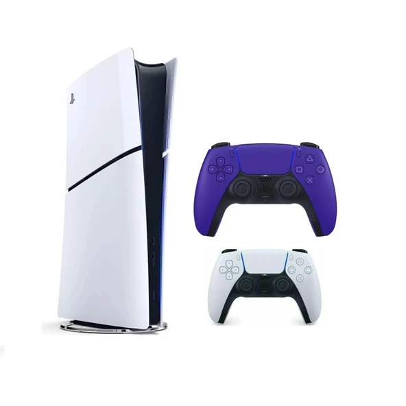 Sony Playstation 5 Slim Dijital + 2. DualSense Ps5 Kol MOR (İthalatçı Garantili) ürün görseli 1
