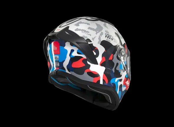 KASK MT STINGER YOZU A7 PARLAK MAVİ/BEYAZ - Resim 4