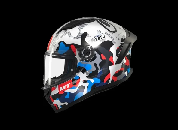 KASK MT STINGER YOZU A7 PARLAK MAVİ/BEYAZ - Resim 5
