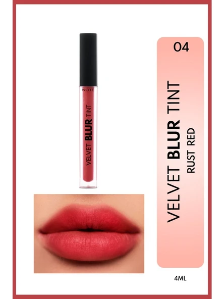 Note Velvet Blur Tınt Lıpgloss 04 Rust Red ürün görseli 1