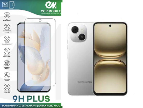 Tecno Spark 40C ile Uyumlu Ekran Koruyucu MAT Parmak İzi Bırakmayan Esnek Nano Kırılmayan ürün görseli 1