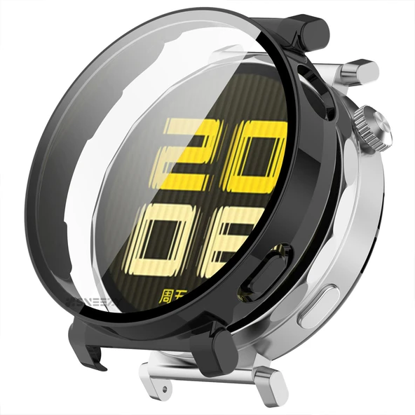 Huawei Watch GT5 41mm Kasa Uyumlu Kılıf Sert PC Kasa ve Ekran Koruyucu Kılıf  Siyah ürün görseli 1