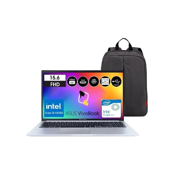 Vivobook 15 F1502ZA Intel I3-1215U 20GB Ram 512GB SSD W11P 15,6" Fhd Csrtech Çanta ürün görseli 1