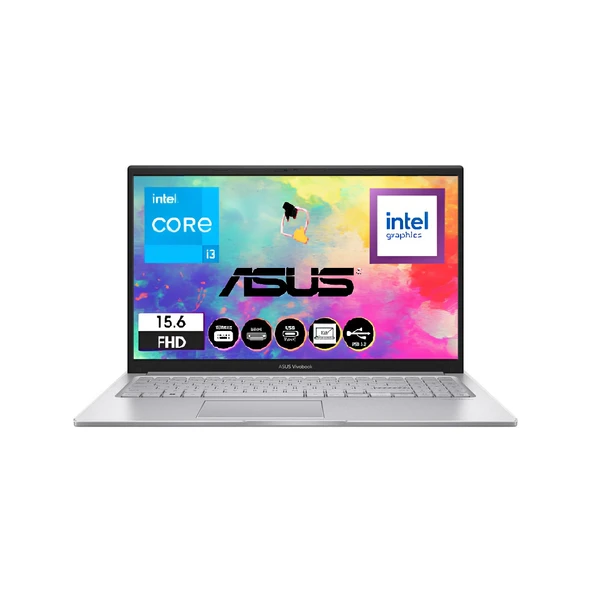 Vivobook 15 X1504VA-NJ725 Intel Core I3 1315U 8gb 512GB SSD Freedos 15.6" Taşınabilir Bilgisayar ürün görseli 1