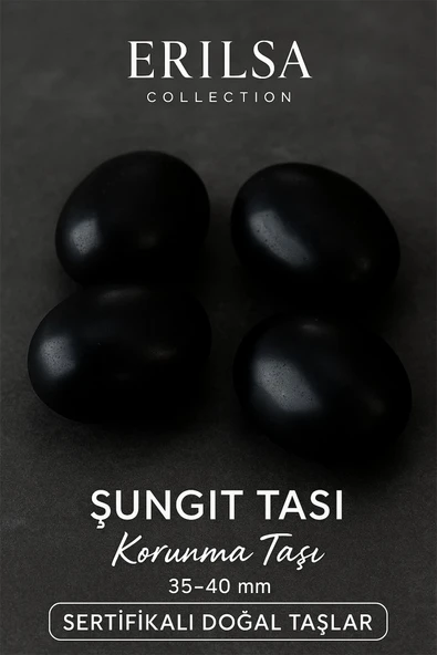 Sertifikalı Doğal Şungit (Shungite) Taşı Kütle 35-40 mm – Korunma ve Arınma Taşı ürün görseli 1