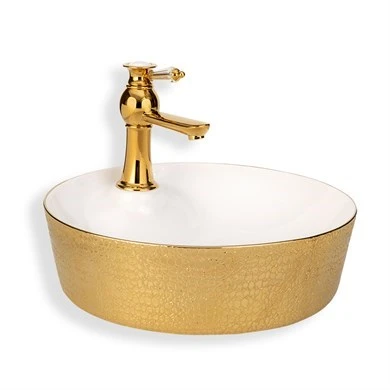 LENA TEZGAHÜSTÜ LAVABO E-5001A (ALTIN) ürün görseli 1