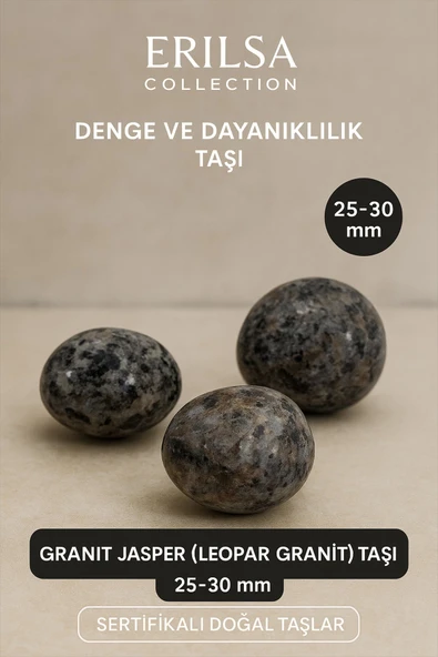 Sertifikalı Doğal Granit Jasper (Leopar Granit) Taşı Kütle 25-30 mm – Denge ve Dayanıklılık Taşı ürün görseli 1