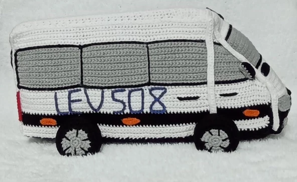 Kişiye Özgü Tasarım Minibüs Amigurumi Organik Oyuncak ürün görseli 1