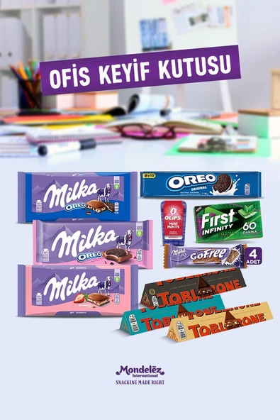 Ofis Keyif Kutusu- (Çikolata-Bisküvi-Sakız-Şeker) ürün görseli 1
