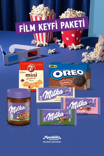 Film Keyfi Paketi- (Çikolata-Bisküvi-Sürülebilir Çikoalata-Kruvasan) ürün görseli 1