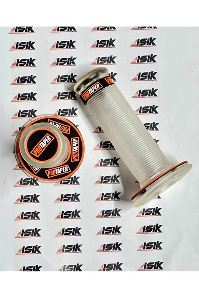 Universal Motosiklet Protaper Sağ-Sol Elcik Takımı Şeffaf Turuncu-Siyah Yazılı ürün görseli 1