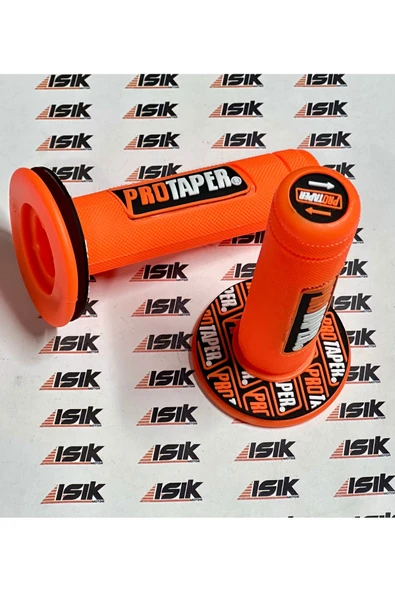 Universal Motosiklet Protaper Sağ-Sol Elcik Takımı Turuncu Turuncu-Beyaz Yazılı ürün görseli 1