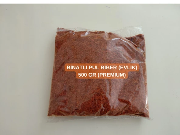 BİNATLI PUL BİBER (EVLİK) 500 GR (PREMIUM) ürün görseli 1