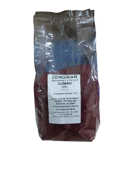 ZENGİBAR SUMAK ÖZEL 1000 GR ürün görseli 1