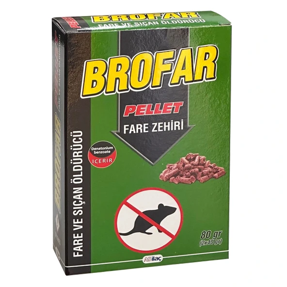 Brofar Pelet Fare ve Sıçan Öldürücü Yem 80gr ürün görseli 1