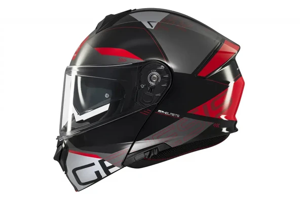 KASK MT GENESİS SV ATEMPO B15 ÇENE AÇILIR PARLAK KIR/BEYAZ ürün görseli 1