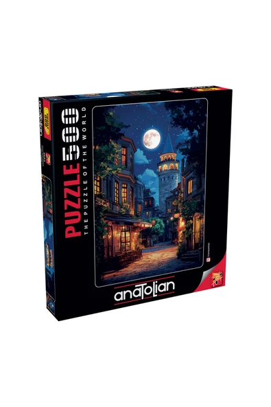 Anatolian 500 Parça Yapboz Puzzle - Dolunayda Galata 3643 ürün görseli 1