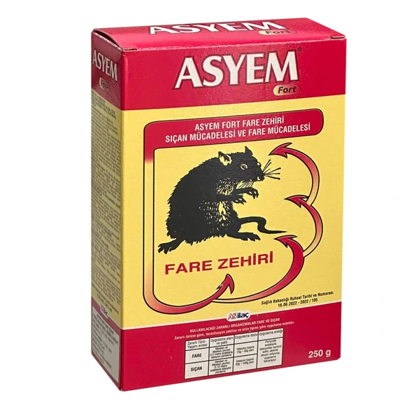 Asyem Kırık Buğday Fare ve Sıçanlara Karşı Zehir 250gr ürün görseli 1
