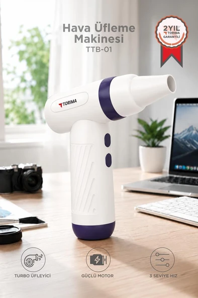 Hava Üfleme Makinesi 85000PM 1100MAH 40W Yüksek Hızlı Turbo Şarjlı TTB01 Mavi ürün görseli 1