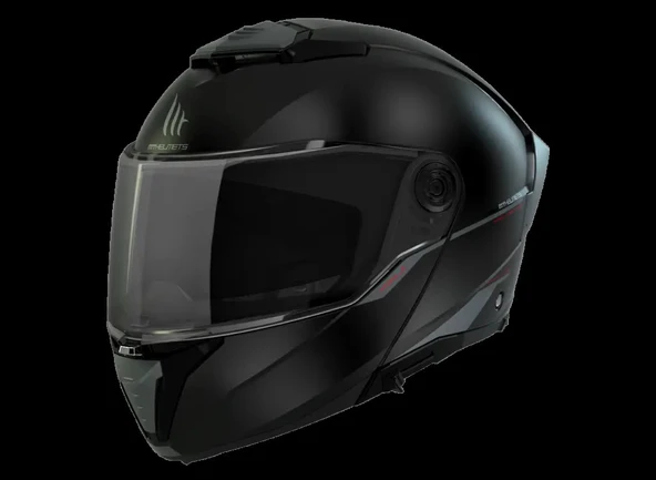 KASK MT ATOM 2 A11 ÇENE AÇILIR MAT SİYAH - Resim 2