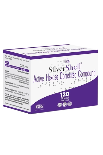 Silvershell Aktif Heksoz Korele Bileşik 500 Mg 120 Kapsül ürün görseli 1