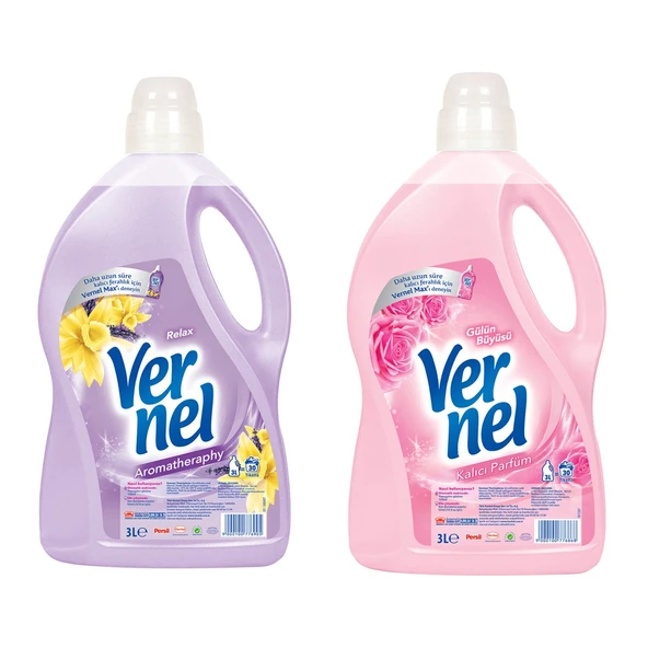 Vernel Çamaşır Yumuşatıcı 3 Lt Relax ve Gülün Büyüsü 2 li ürün görseli 1