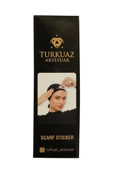Beyaz Eşarp ve Şal Sabitleme Yapışkan Etiketi Çift Taraflı Sticker Polyester 50'li Paket 1030_42 ürün görseli 1