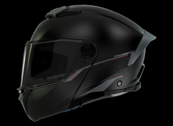 KASK MT ATOM 2 A11 ÇENE AÇILIR MAT SİYAH ürün görseli 1