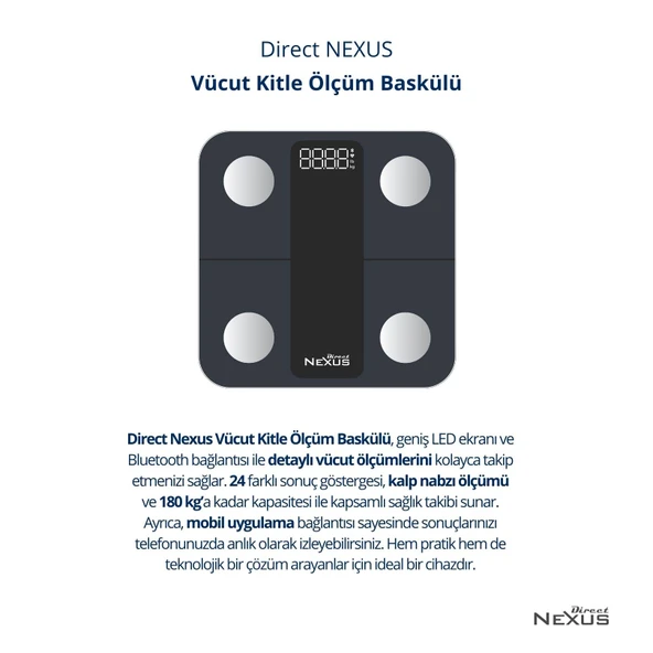 Direct Nexus Vücut Kitle Ölçüm Baskülü - Resim 4