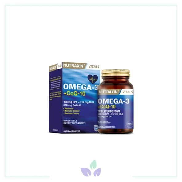 Nutraxin Omega 3 CoQ10 60 Kapsül ürün görseli 1