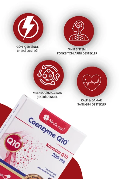 Medicago Coenzyme Q10 200 mg 30 Kapsül - Resim 2