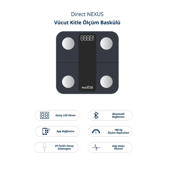 Direct Nexus Vücut Kitle Ölçüm Baskülü - Resim 3