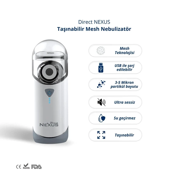 Direct Nexus Portatif Mesh Nebulizatör - Resim 3