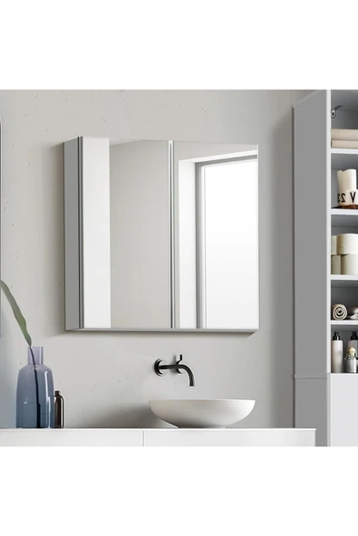 ARS GRUP MOBİLYA Home Lavabo 60x60x15 Dolabı Aynalı Lavabo Dolabı ürün görseli 1