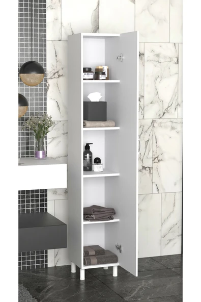 makbulce Mimoza 5 Raflı Çok Amaçlı Banyo Dolabı ürün görseli 1