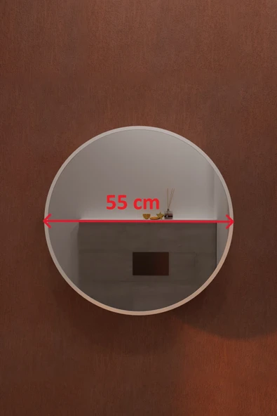 makbulce Oval Aynalı Banyo Dolabı - Resim 5
