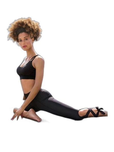 YENİ İNCİ T113 SİYAH (YOGA-FITNESS-PİLATES-KOŞU) SPORCU TAYTI TEK ALT ürün görseli 1