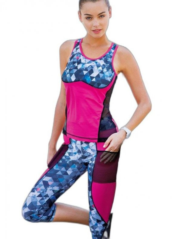 YENİ İNCİ T137 PEMBE (YOGA-FITNESS-PİLATES-KOŞU) SPORCU TAYTI TEK ALT ürün görseli 1